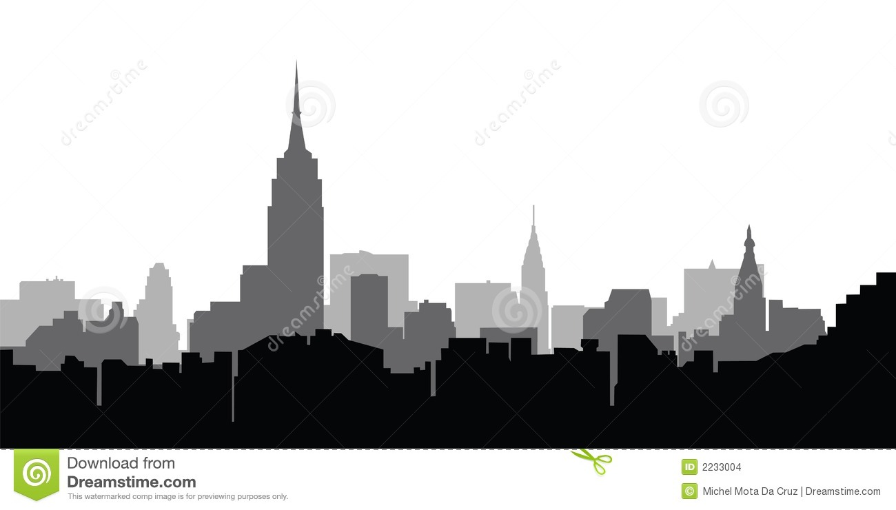 New York City Skyline Silhouette Vector