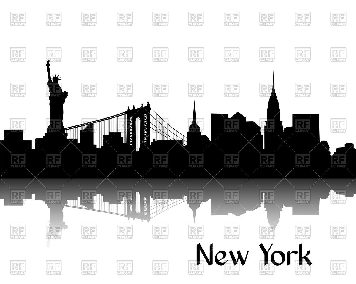 New York Skyline Silhouettes Free