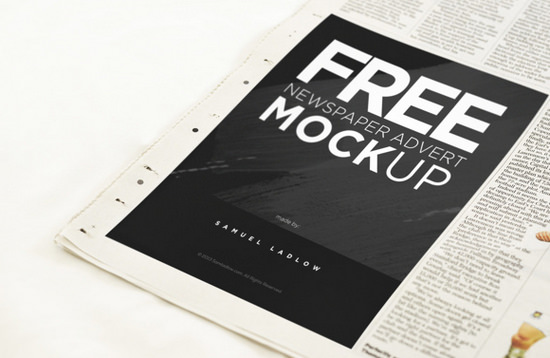 Newspaper PSD Mockup Free Download