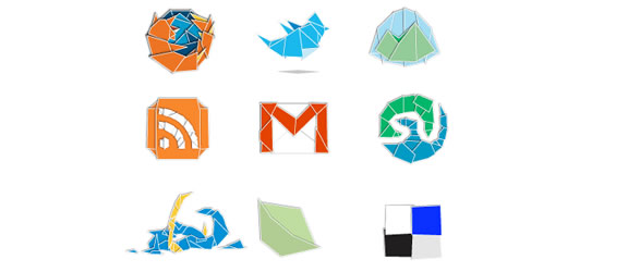 6 Origami Icons For Web Images