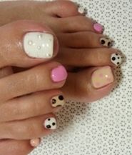 Pedicure Nail Art Designs Black and White