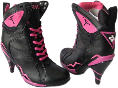 Pink and Black Jordan 7