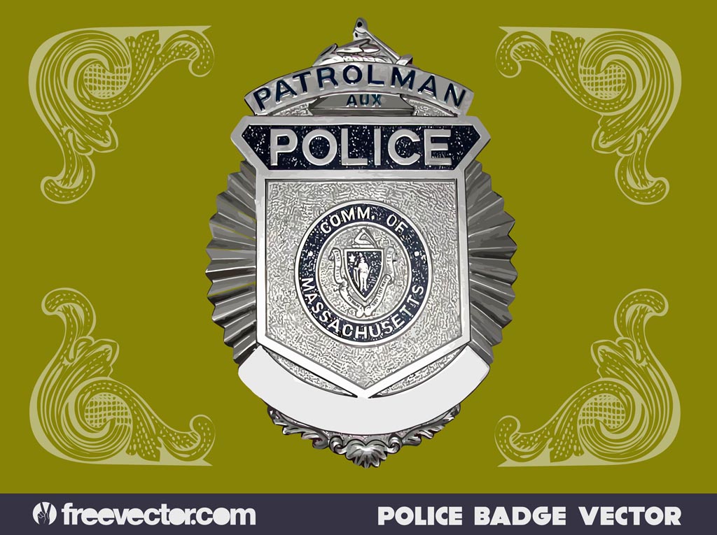 Police Badge Vector Graphic