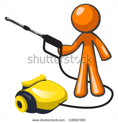 Pressure Washer Man Vector