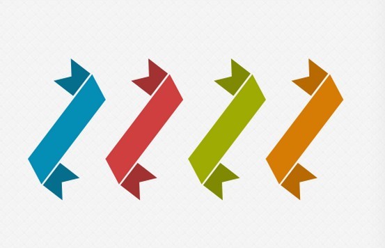 PSD Corner Ribbon Borders PSD Corner Ribbon Borders
