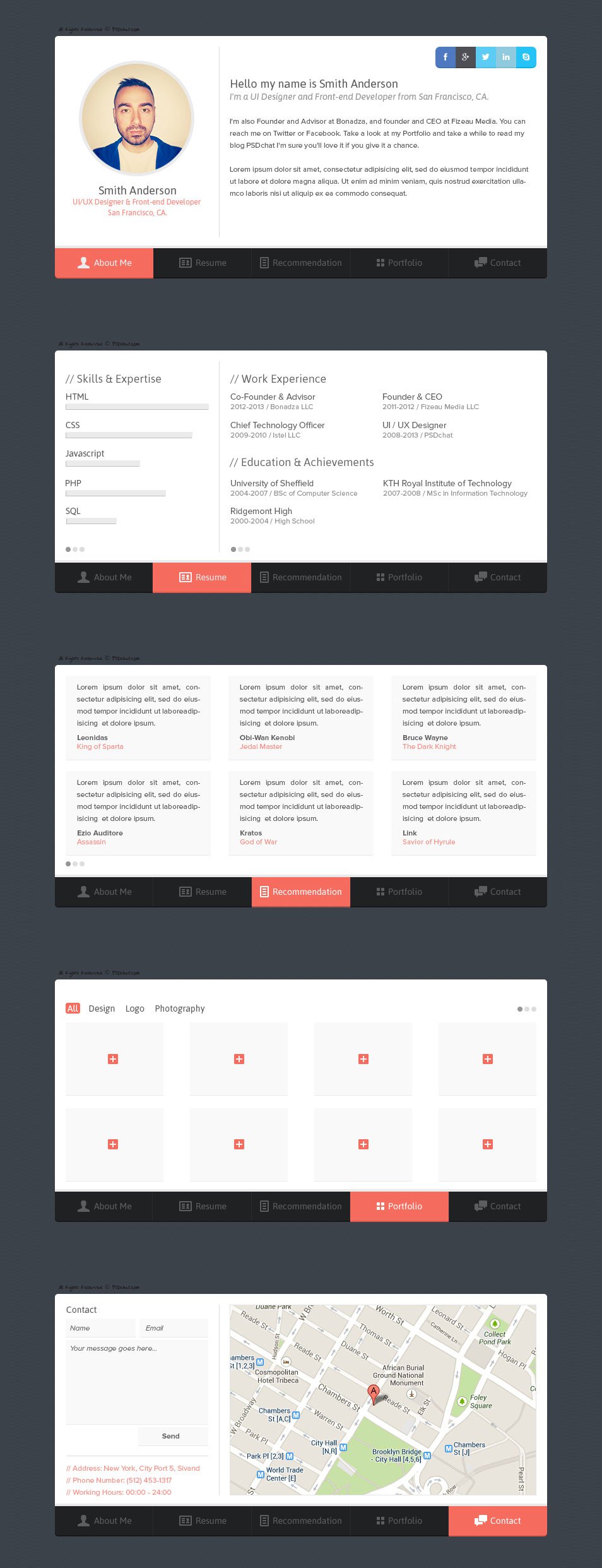 PSD Design Templates