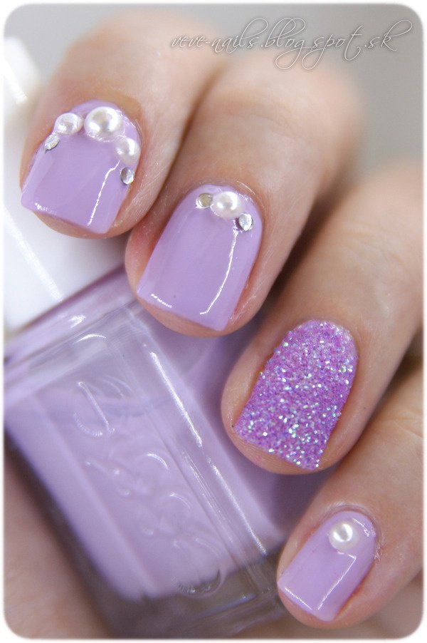 Purple Nail Designs with Gems Purple Nail Designs with Gems