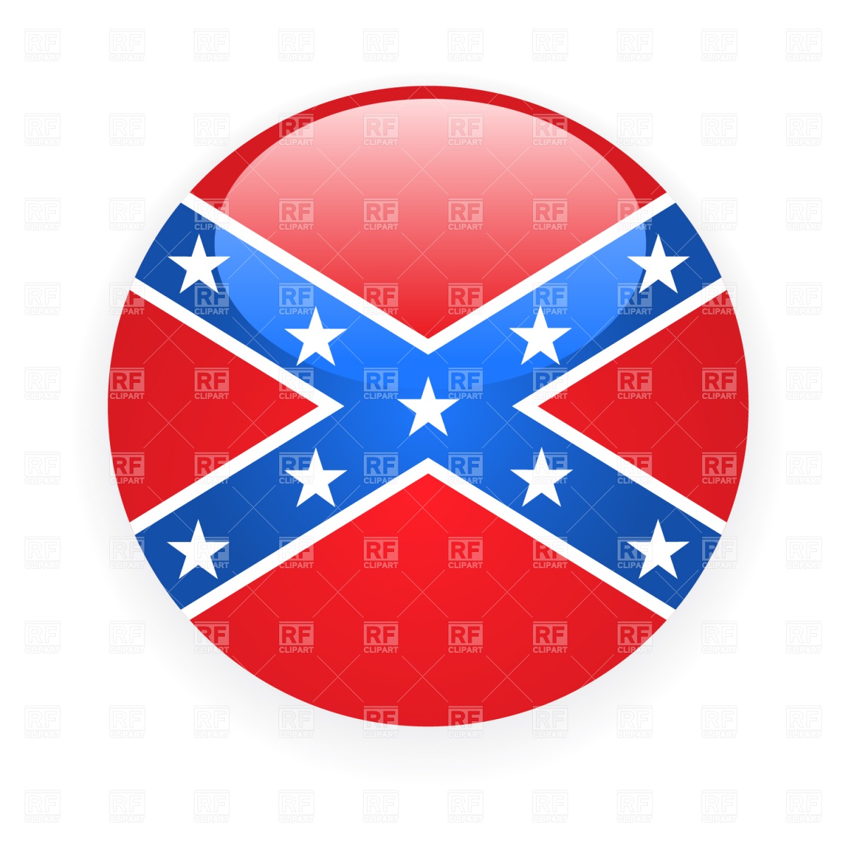 Rebel Confederate Flag Clip Art