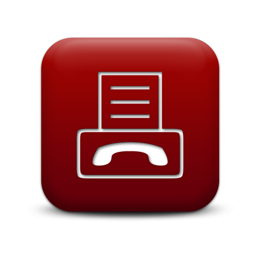 Red Fax Machine Icon