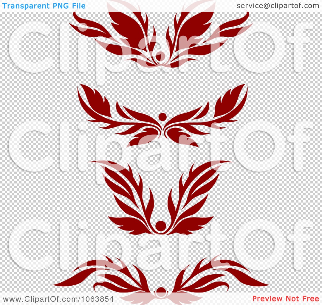 Red Flourish Border