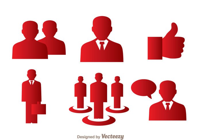 Red Person Icon Vector