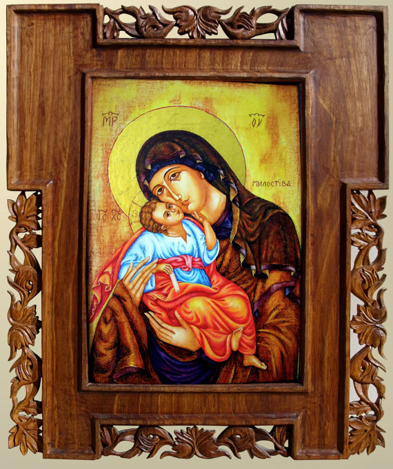 Religious Icon Mary and Jesus