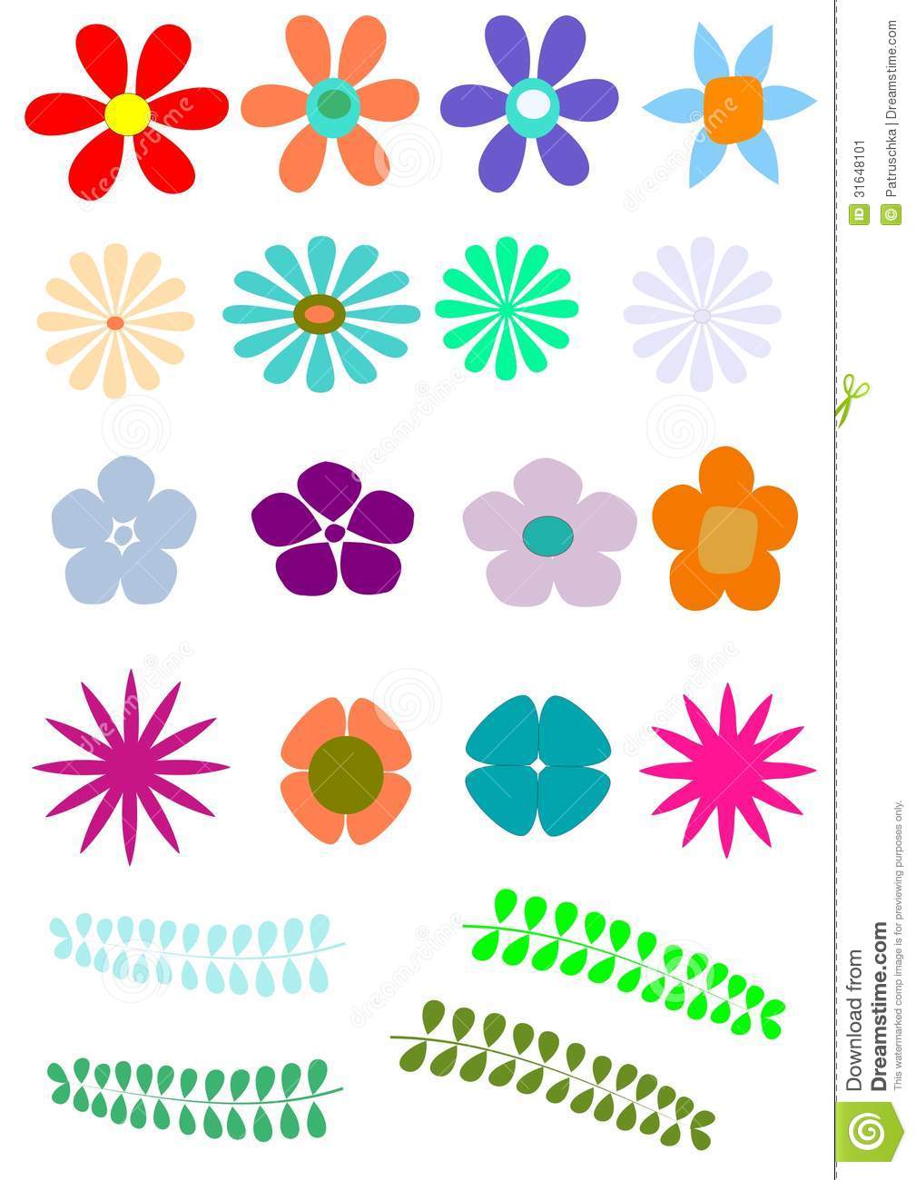 Retro Flower Clip Art