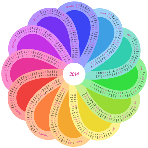 Round Calendar 2014