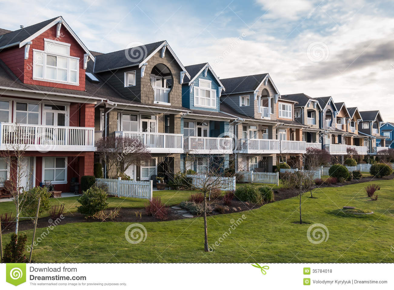 Row of New Modern Houses