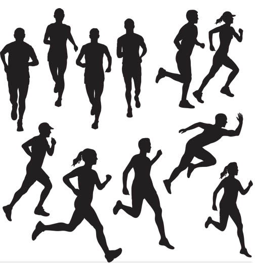 Runner Silhouette Vector Art