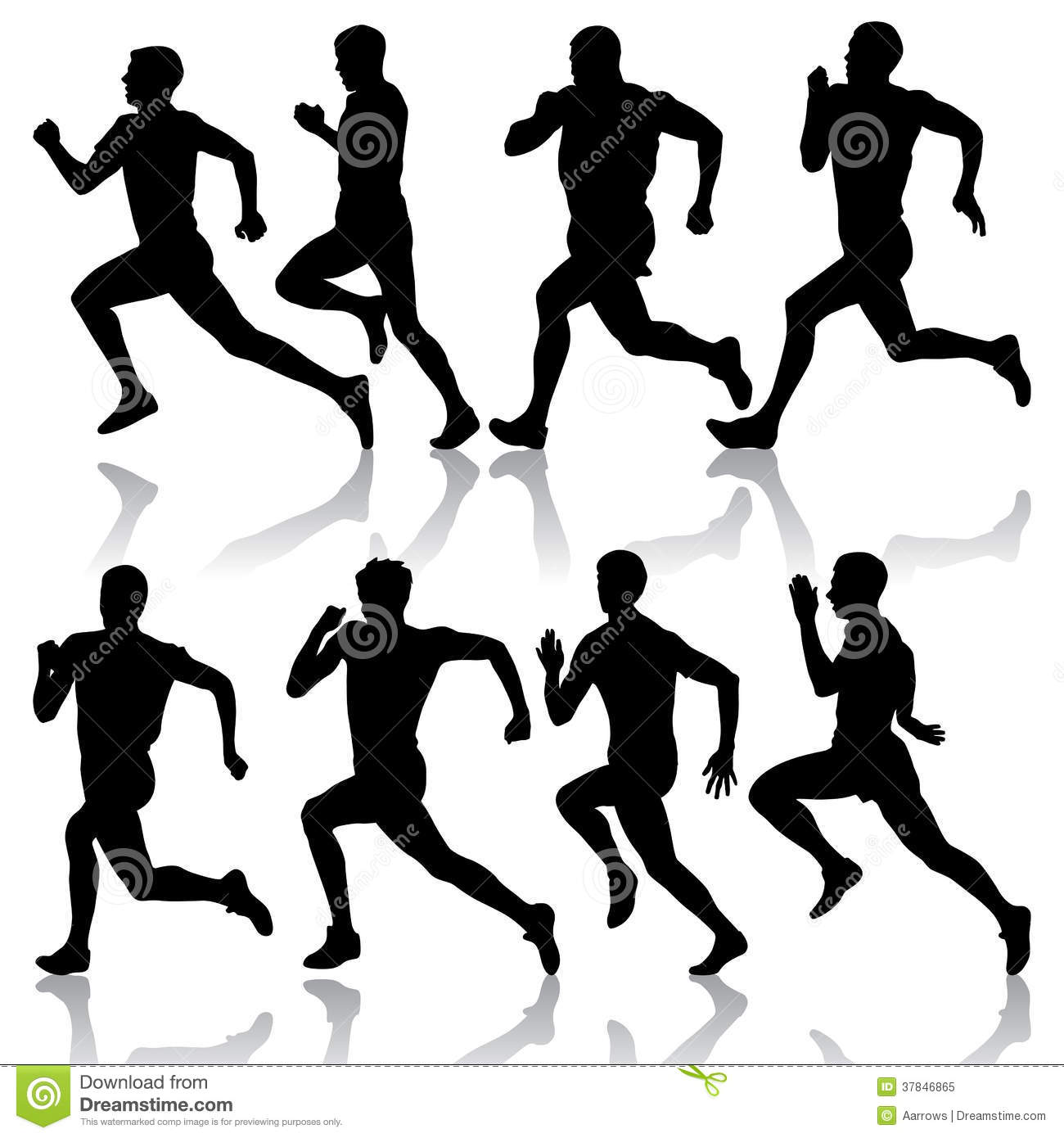 Runner Silhouette Vector Free