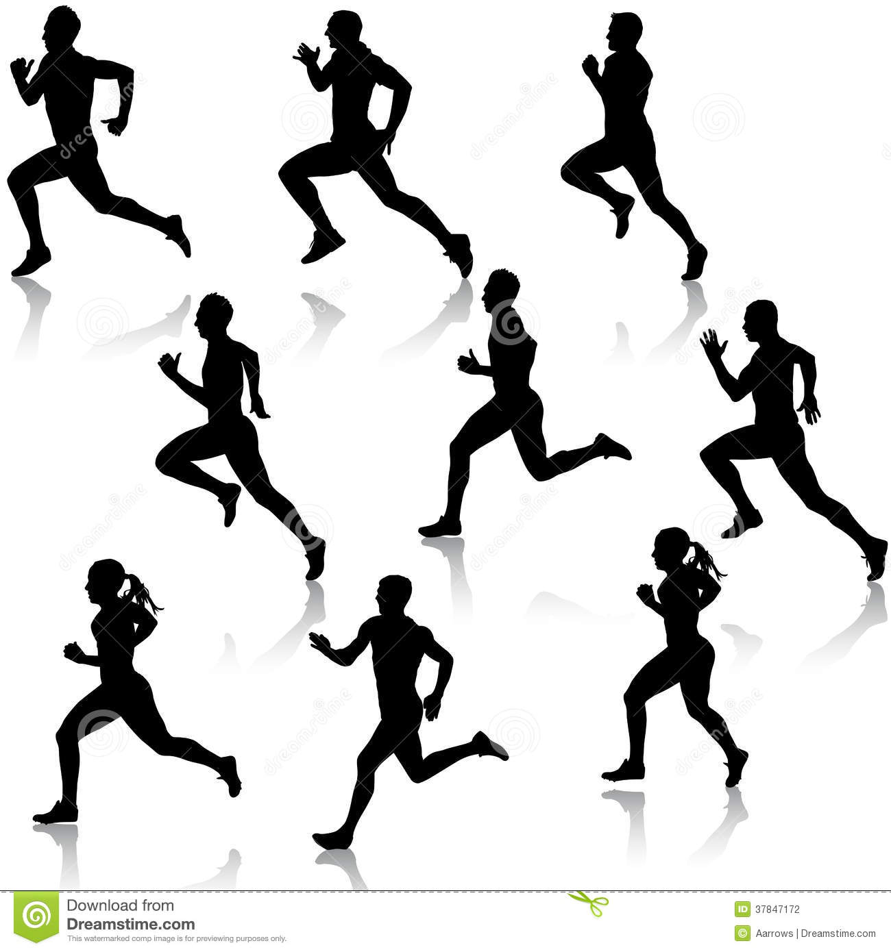 Running Silhouette Vector