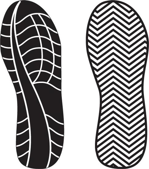 Shoe Print Vector Free