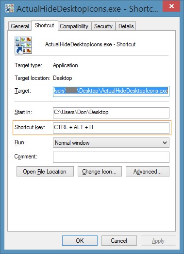 Show Desktop Shortcut Icons