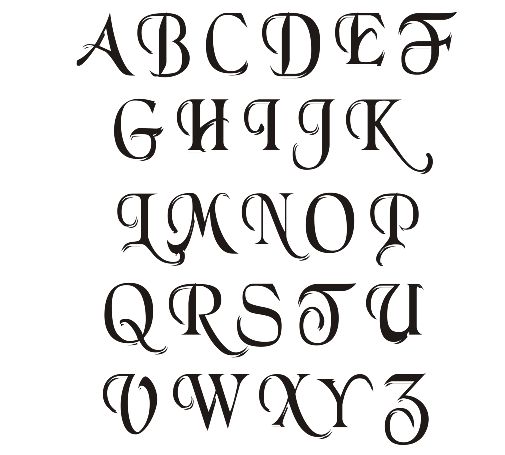 Simple Calligraphy Alphabet
