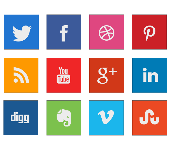 8 Social Media Icons Transparent Images