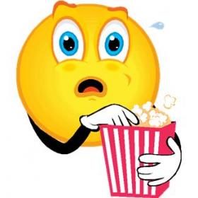 Smiley Eating Popcorn Smiley Eating Popcorn