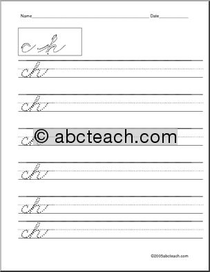 Spanish Alphabet Letters Cursive