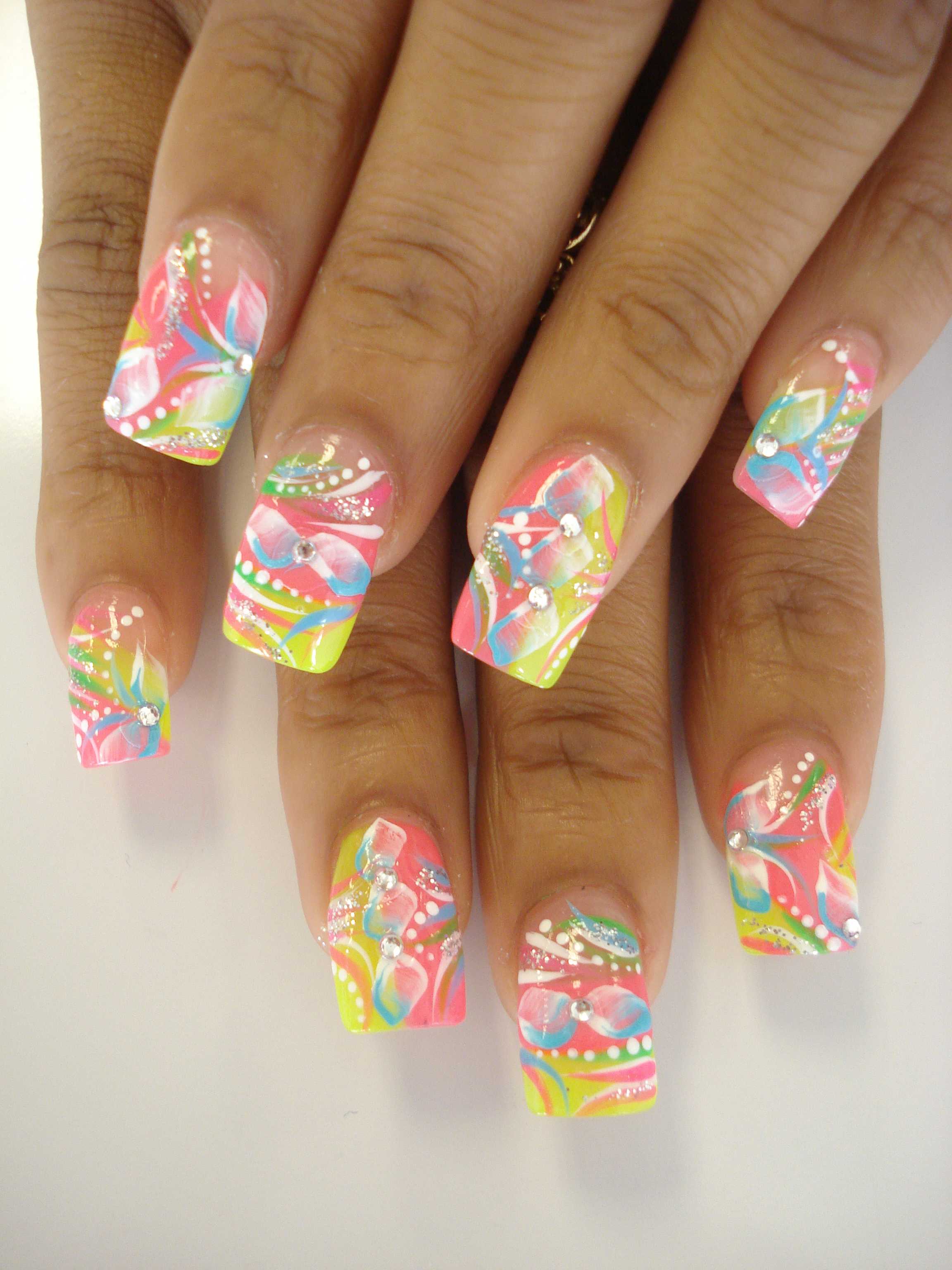 Spring French Tip Nail Art Designs