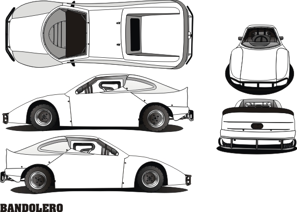 Stock Car Graphics Design Template