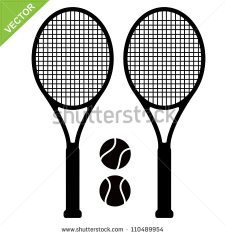 Tennis Racket Silhouette Vector Tennis Racket Silhouette Vector