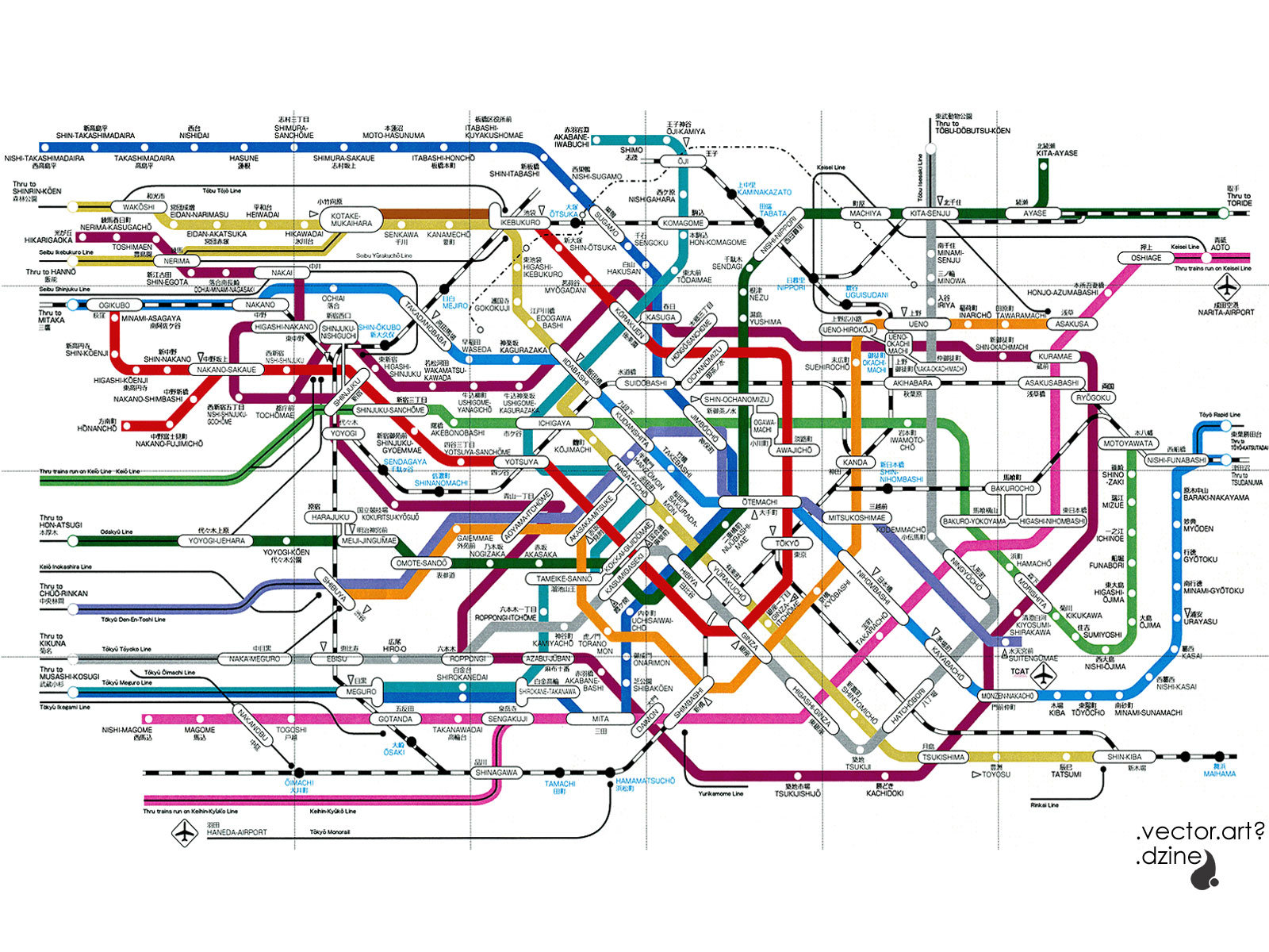 Tokyo Subway Map Art