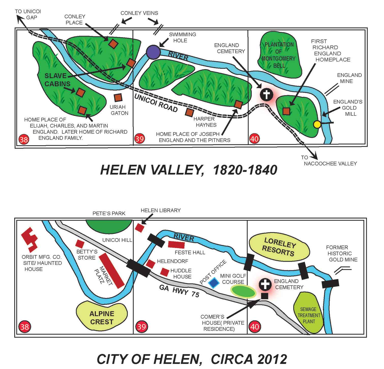 Tourist Map of Helen Georgia