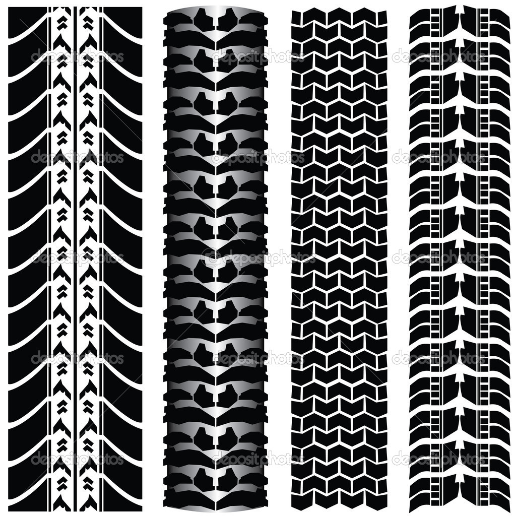 Truck Tire Tracks Vector