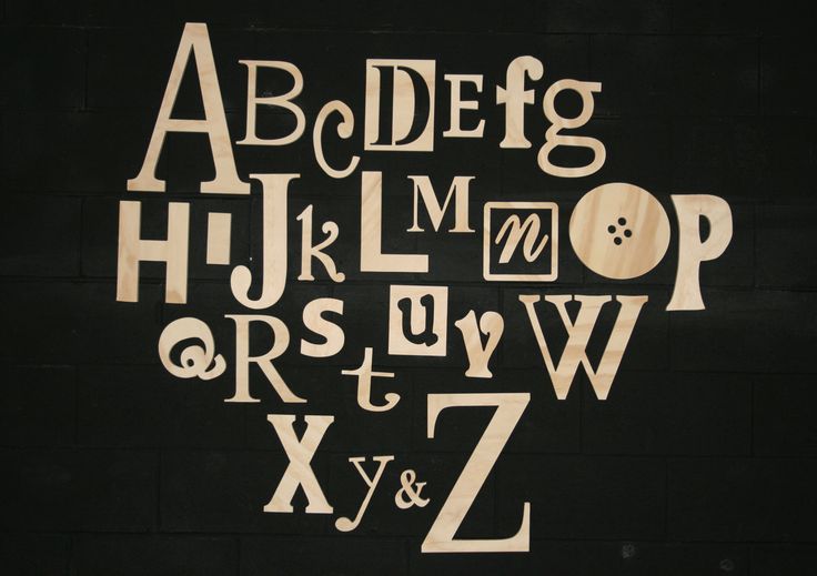 Unfinished Wooden Alphabet Letters