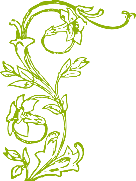 Vine with Flowers Clip Art