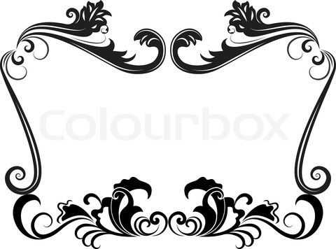 Vintage Black and White Border Clip Art