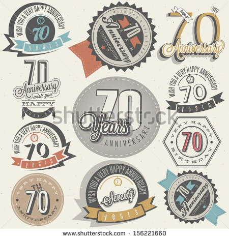 Vintage Happy Anniversary Clip Art