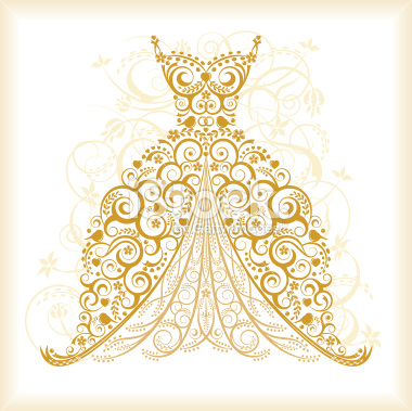 Vintage Wedding Dress Illustrations