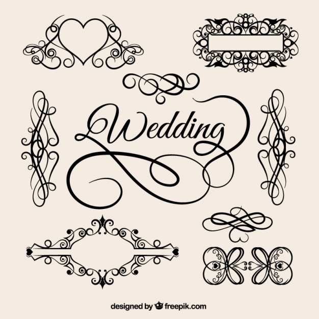 Vintage Wedding Vectors Free