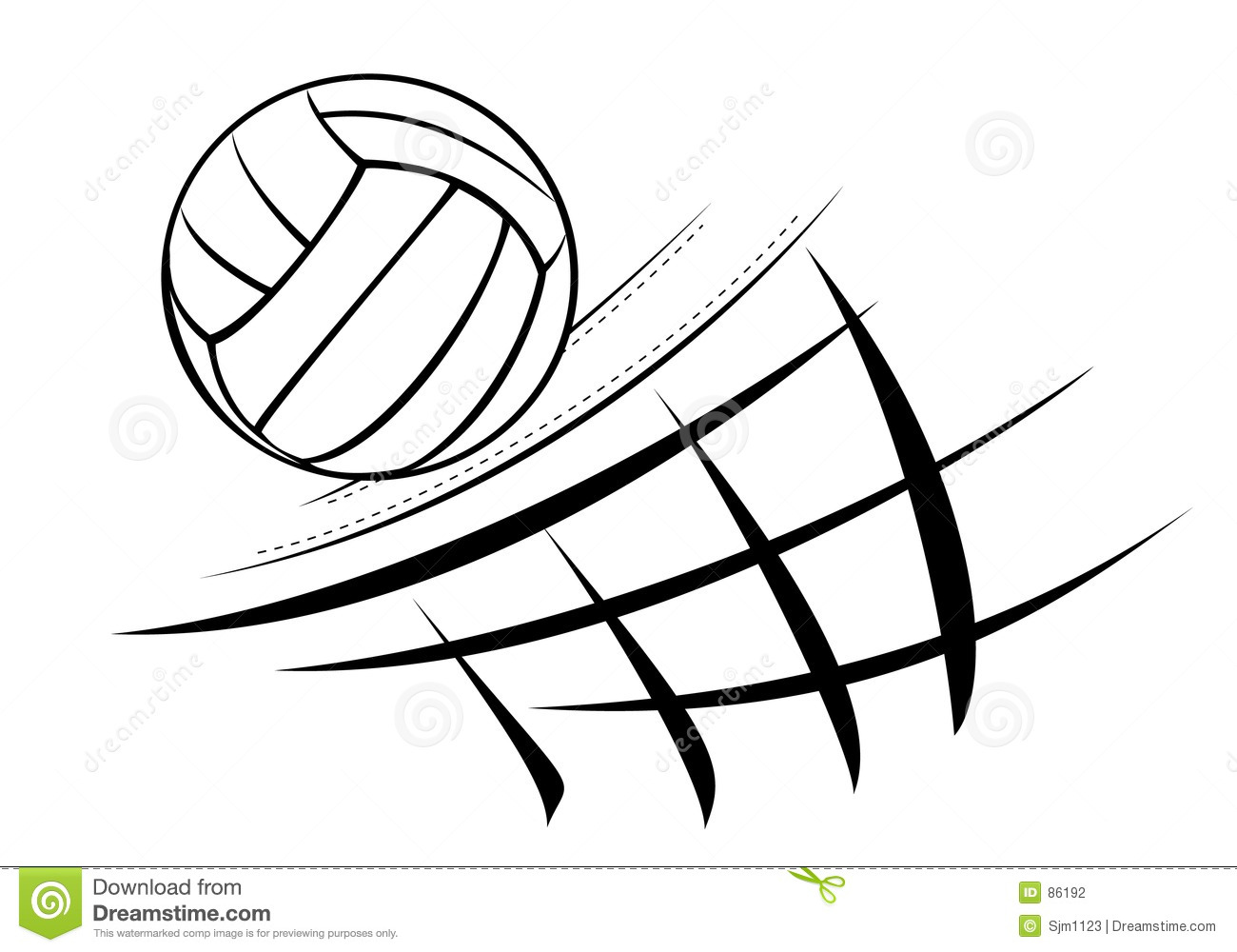 Volleyball Net Clip Art Black and White