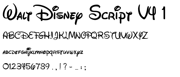 Walt Disney Script Font Free
