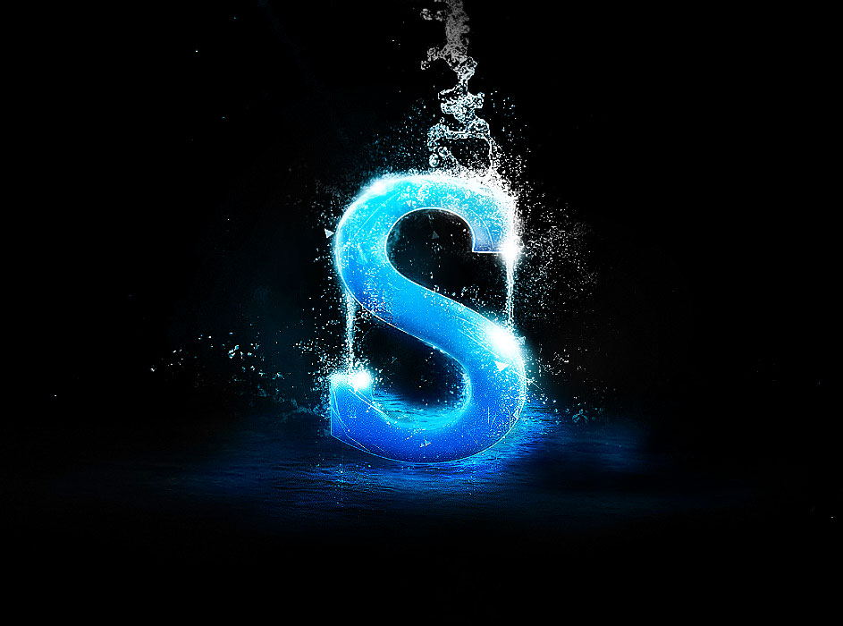 Water Splash Text Effect Photoshop