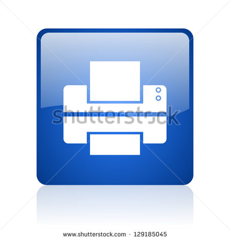 Web Icon Square Blue and White