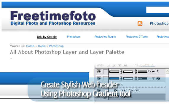 Website Header Photoshop