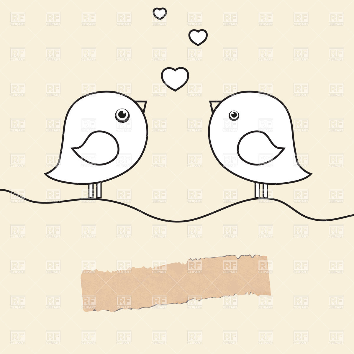 Wedding Love Birds Clip Art