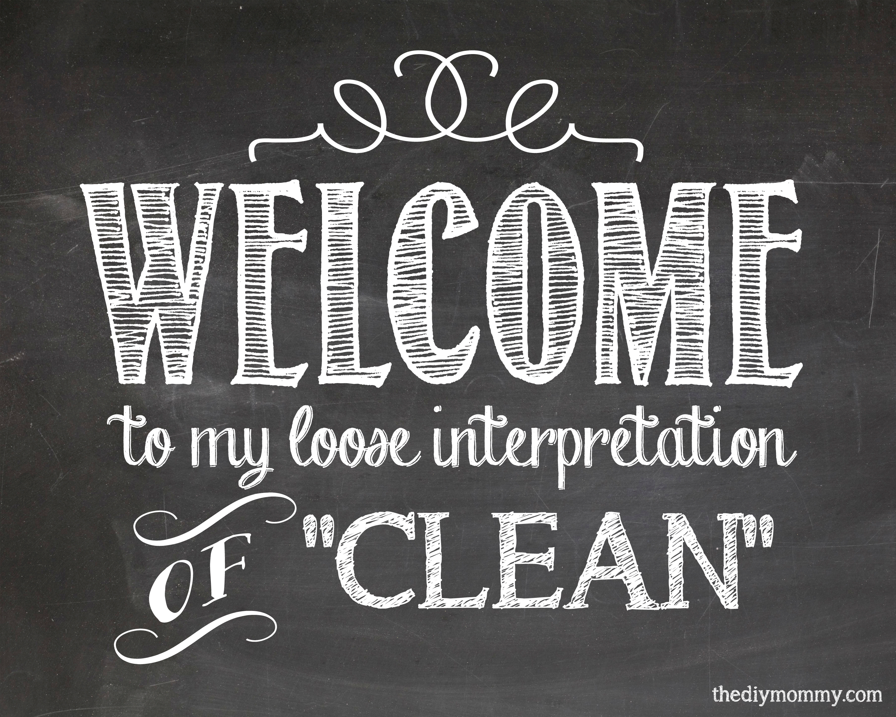 Welcome Printable Chalkboard Art