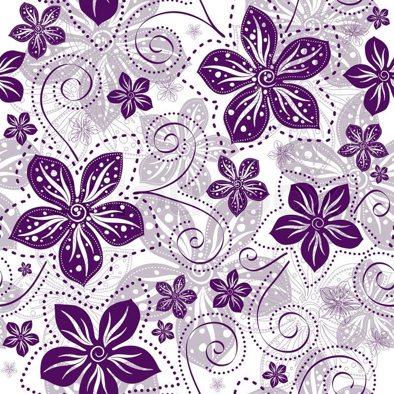 White Floral Seamless Pattern