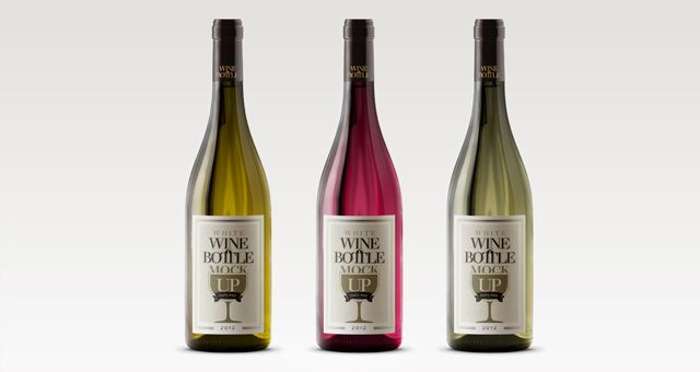 Wine Bottle Mockup PSD Wine Bottle Mockup PSD