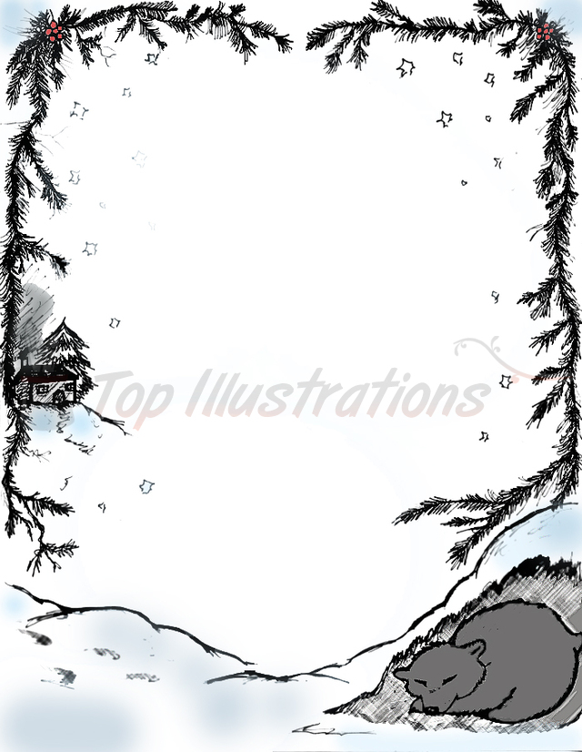 Winter Page Border Designs